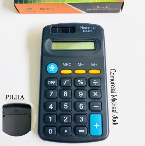  MJ402 MINI CALCULADORA -PILHAS-AA-8DIG----CX:400PÇS/MIN:200PÇS