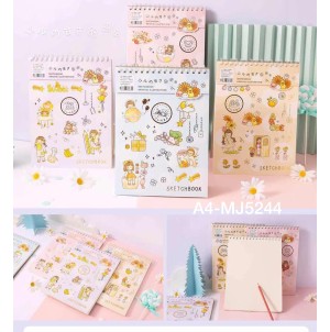 REF:A4-MJ5244  CADERNO DE DESENHO ------- CX80PÇS/MIN:40PÇS MUL:40PÇS