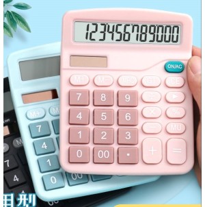 MJ837C CALCULADORA DE MESA  -PILHAS-AA-12DIG-----CX:100PÇS/MIN:50PÇS CADA COR