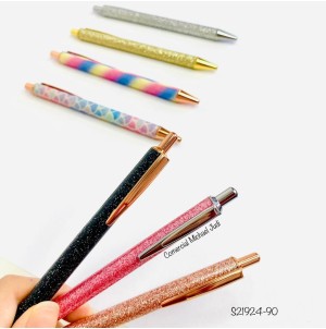 MJ S21924-90  CANETA ESFEROGRAFICA RETRATIL DE CORPO METALICO-------CX:500PÇS/MIN:50PÇS DE CADA COR