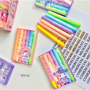 REF:959-06. BX C/24 MARCADOR DE TEXTO, COM PONTA DE FELTRO E CORPO PLASTICO. ------------- CX288 / MIN 72