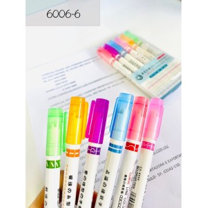 MJ6006-6 MARCADOR DE TEXTO, COM PONTA DE FELTRO E CORPO PLASTICO -------- CX360JG/SUB 60JG -    MUL/ 60
