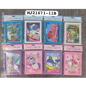 MJ 21671-11B-CARTELA ADESIVA DE PAPEL, COM DESENHOS-----CX:576PÇS/MIN:120PÇS-MUL:12PÇS