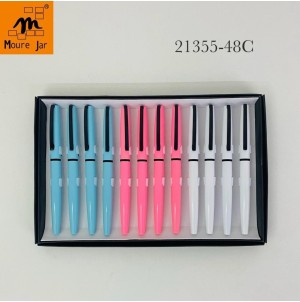 MJ21355-48C  CANETA ESFEROGRAFICA, RETRATIL, DE CORPO METALICO------CX:600PÇS/MIN:60PÇS-BOX:12PÇS