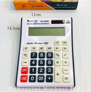 MJ3862B CALCULADORA MEDIA -PILHAS-AAA-12DIG-----CX:150PÇS/MIN:75PÇS-1COR