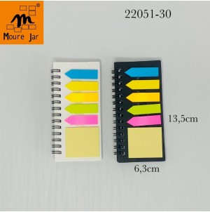 REF:MJ-W22051-30 BLOCO DE ANOTAÇAO  ----------------- CX:300PÇS/SUB:120/MUL:12PÇS