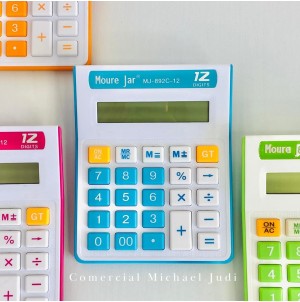 MJ892C-12 CALCULADORA DE MESA-PILHAS-12DIG ------CX:60PÇ/MIN:15PÇS CADA COR