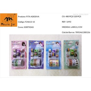 FITA ADESIVA, .20PECAS / CAIXA JG/7 PÇS FITA +SOPORTE . REF: MJ-J24613-15