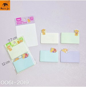 LEMBRETE DE PAPEL, AUTO-ADESIVO  REF:0061-2019 CX 480 PÇS SUB 120 PÇS MUL/32