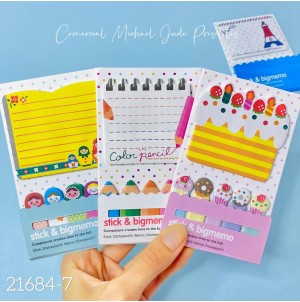  LEMBRETE DE PAPEL AUTO-ADESIVO:MJ-Y21684-7 CX 1200 PÇS SUB 120 MUL/12