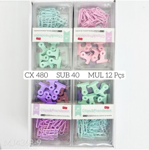 CLIPS PARA PAPEL, DE METAL. REF:MJ4368-9. CX 240 PÇS SUB/120 PÇS MUL/12