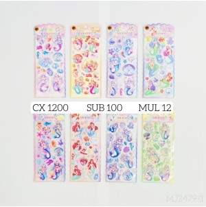 MJ2479-1 CADA MODELO CARTELA ADESIVA COM DESENHOS. CX 1200 PÇS SUB 120 MUL/12
