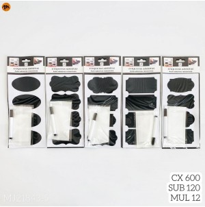 ETIQUETA ADESIVA, DE PAPEL. REF:MJ-21843-5 CX600PÇS SUB120PÇS MUL/12