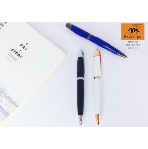 MJ21924-61 CANETA ESFEROGRAFICA RETRATIL CORPO METAL-------CX:600PÇS/MIN:60PÇS-BOX/12PÇS