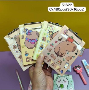 REF: ATS-51622 PRANCHETA CAPIVARA COM FOLHAS CX:480PÇS/SUB:80PÇS-MUL/16PÇS