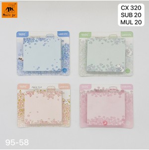 MJ95-58 LEMBRETE DE PAPEL, AUTO-ADESIVO CX320 SUB 120 PÇS MUL/20