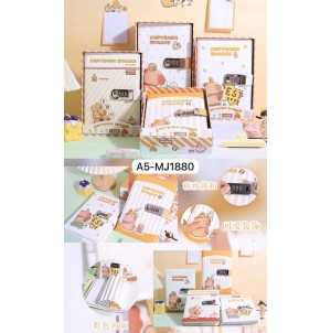 DIÁRIO CADERNO C/ SENHA CAPIVARA REF: A5-MJ1880 --------CX:48PÇS/MIN:12PÇS -BOX:12PÇS