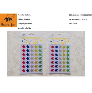 REF: MJ21843-2CARTELA ADESIVA DE PAPEL, COM DESENHOS.CX:1200PÇS/SUB:120PÇS-MUL/12PÇS