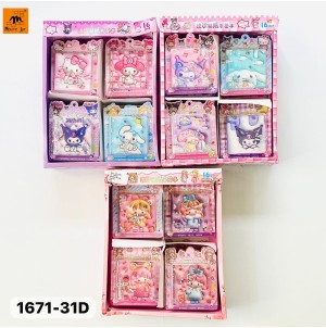 REF: MJ1671-31D MINI CADERNO DE ANOTAÇÃO -------- CX:512PÇS/MIN:60PÇS/ MUL:20PÇS