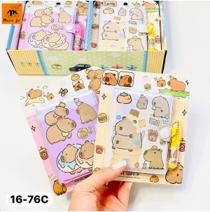 REF:MJ12-76C KIT CADERNO CAPIVARA ----- CX:84PÇS/MIN:96PÇS/MULT:16PÇS