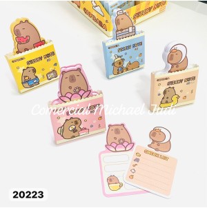 REF: MJ20223 LEMBRETE DE PAPEL, CAPIVARA AUTO-ADESIVO CAPIVARA -------- CX 576/SUB120/MUL/24