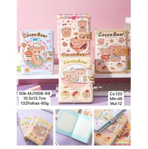CADERNO. REF: 50K-MJ-1006-69 ---------------- CX120PÇS/MIN:24PÇS-MUL:12PÇS