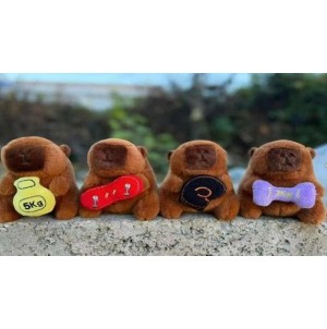 REF: MJ-3574-29D CHAVEIRO DE METAL, COM PELUCIA CAPIVARA ------------- CX300PÇ/SUB60PÇS/MUL/12