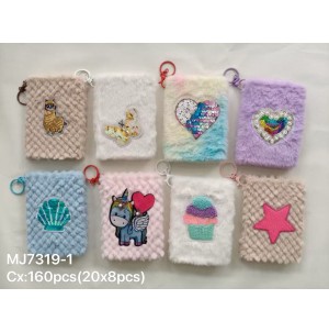 REF: MJ7319-1  CADERNO DE PELUCIA ------------- CX160PÇS/SUB20PÇS/MUL/20