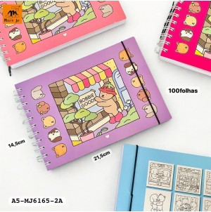 REF:A5-MJ6165-2A-1 CADERNO PARA PINTAR BOBBIE GODS --------- CX:72PÇS/MIN:24PÇS-MUL:24PÇS
