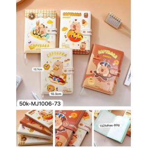 CADERNO. REF:50K1006-73 CAPIVARA --------------------- CX:120PÇS/SUB:24PÇS-MUL:24PÇS   