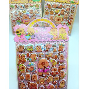 REF: MJ-2479-30B CARTELA ADESIVA DE PAPEL CAPIVARA /LABUBU ------------- CX:864/SUB:120PÇS-BOX:12PÇS 