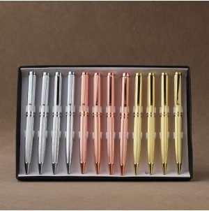 REF: MJ-21924-97 CANETA ESFEROGRAFICA, RETRATIL, METALICA ----------- CX:600PÇS/SUB:120PÇS- BOX:12PÇS   