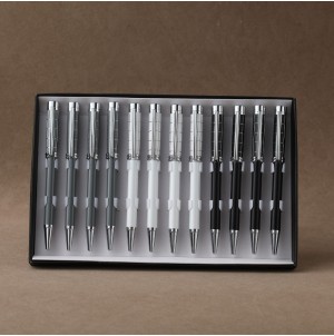 REF: MJ-21924-95 CANETA ESFEROGRAFICA, RETRATIL, METALICA ------------- CX:600PÇS/SUB:120PÇS-BOX:12PÇS  